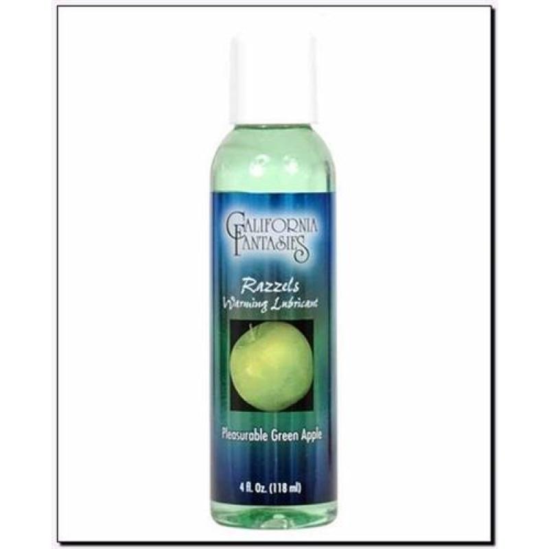 Razzels Warming Lubricant - Pleasurable Green Apple - 4 Oz. Bottle CF-RPG-04