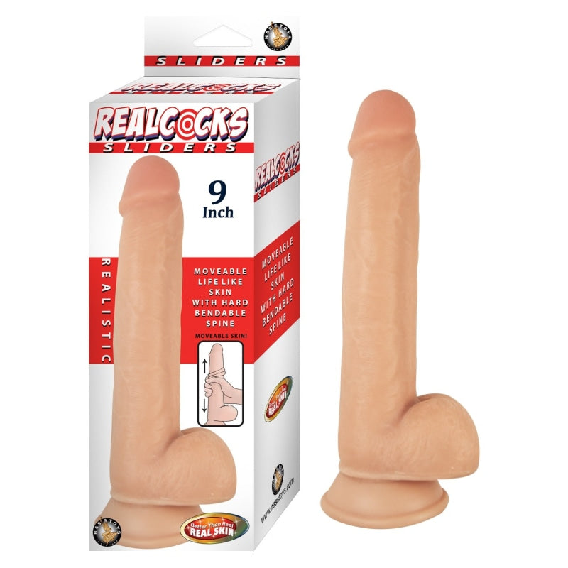 Realcocks Sliders - 9 Inch - Flesh - Dildos & Dongs