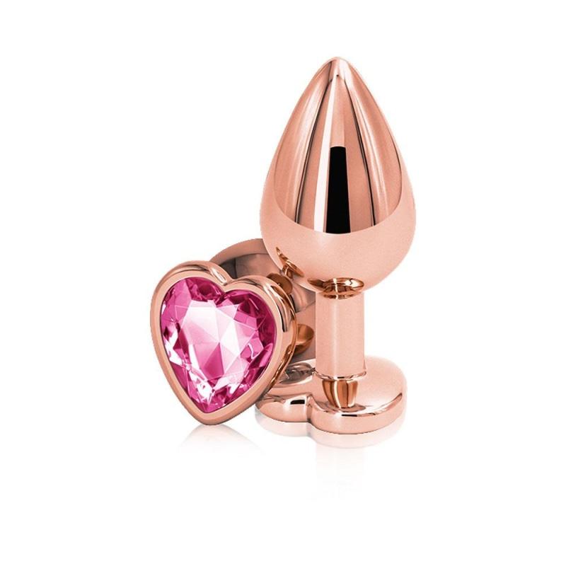 Rear Assets - Rose Gold Heart - Medium - Pink - Anal Toys & Stimulators