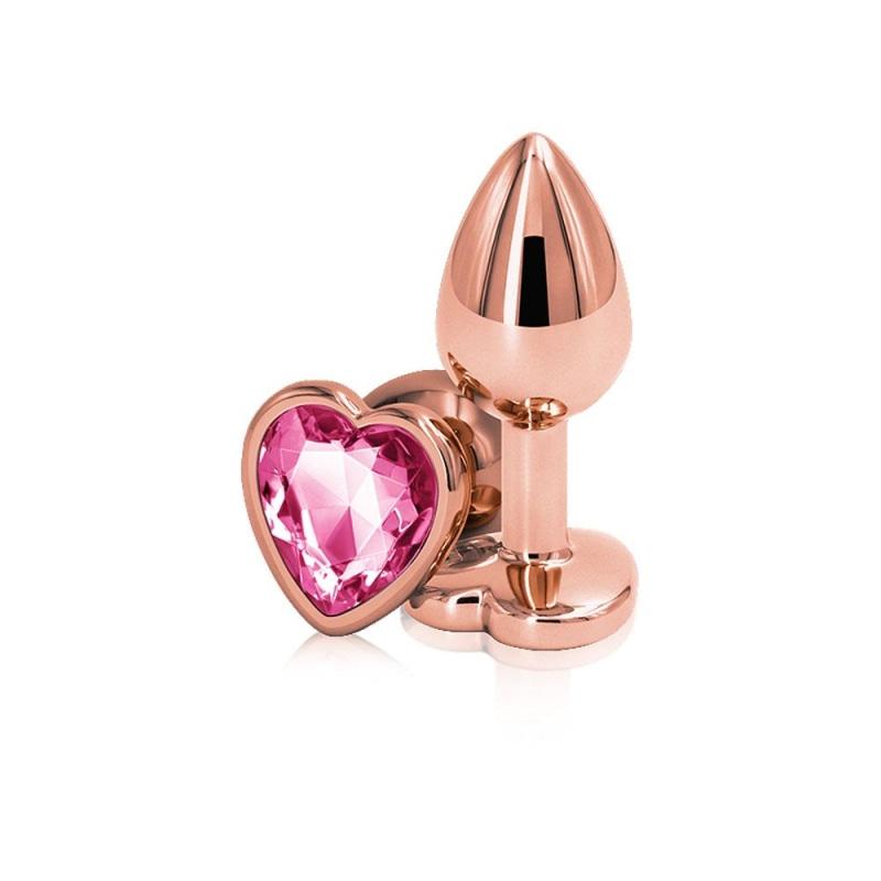 Rear Assets - Rose Gold Heart - Small - Pink - Anal Toys & Stimulators