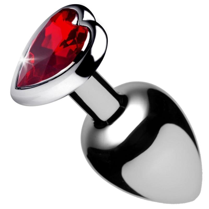 Red Heart Gem Anal Plug - Small BTYS-AF633-SMALL