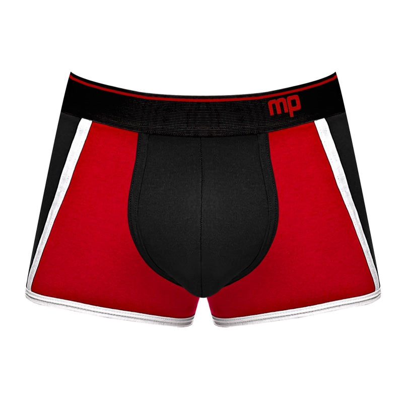 Retro Sport Panel Short - Medium - Black/ Red - Lingerie & Sexy Apparel