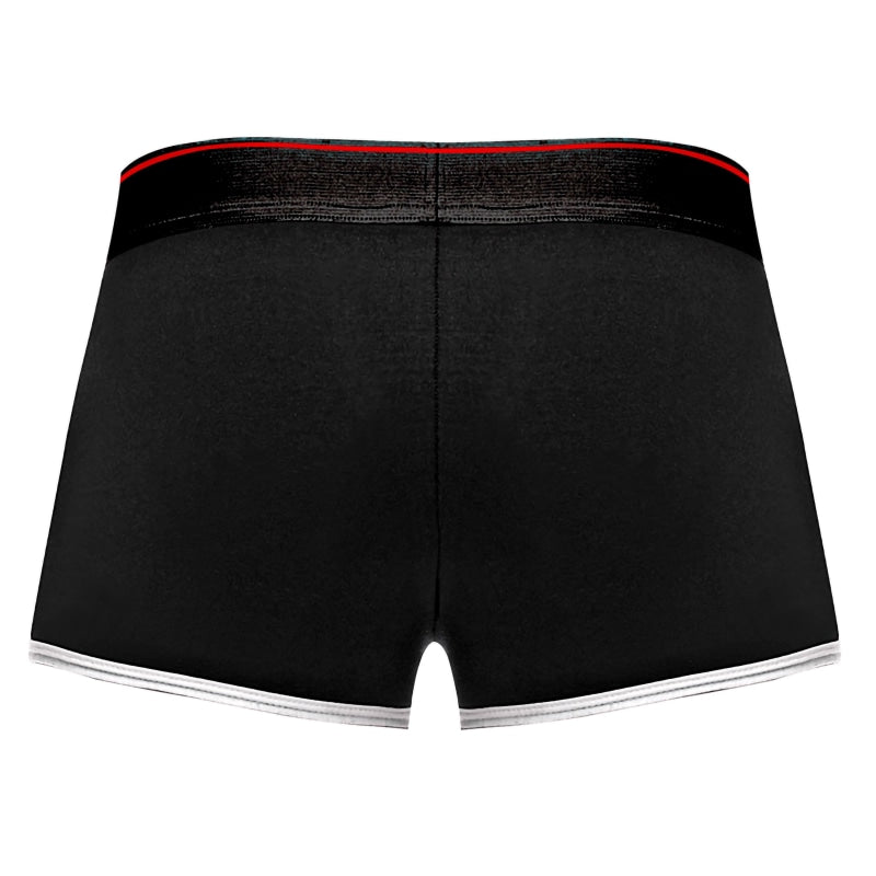 Retro Sport Panel Short - Medium - Black/ Red - Lingerie & Sexy Apparel