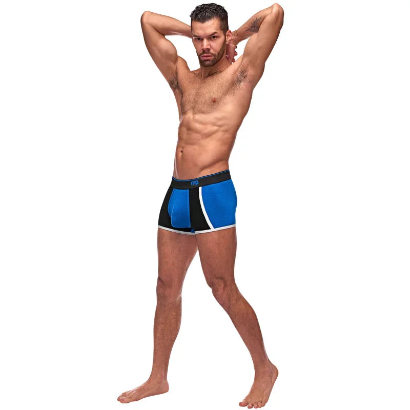 Retro Sport Panel Short - Medium - Blue/ Black - MyPleasure