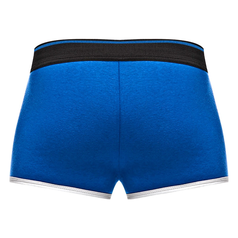 Retro Sport Panel Short -X- Large - Blue/ Black - Lingerie & Sexy Apparel