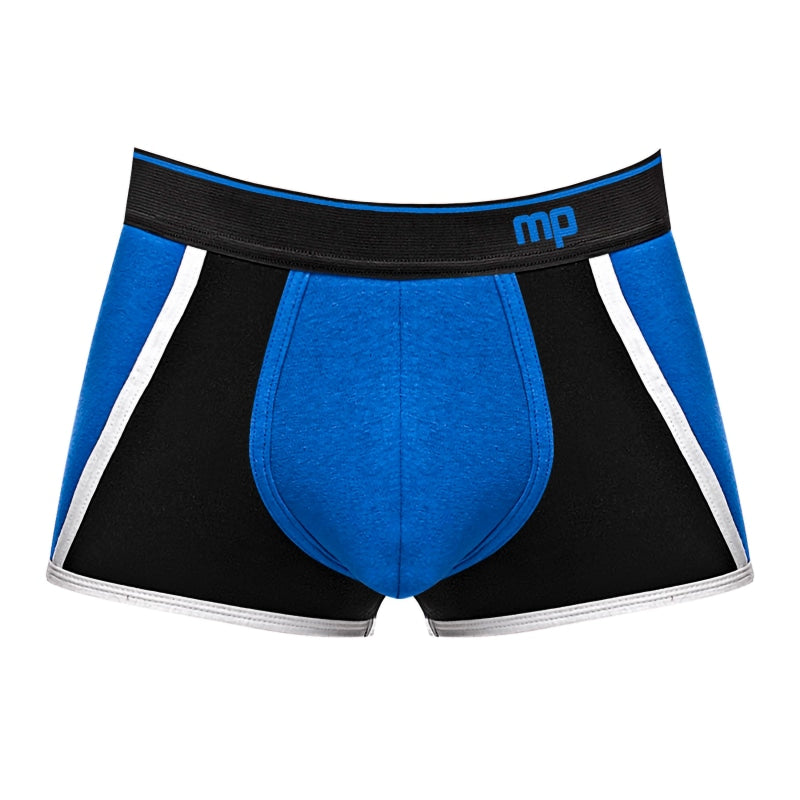 Retro Sport Panel Short -X- Large - Blue/ Black - Lingerie & Sexy Apparel