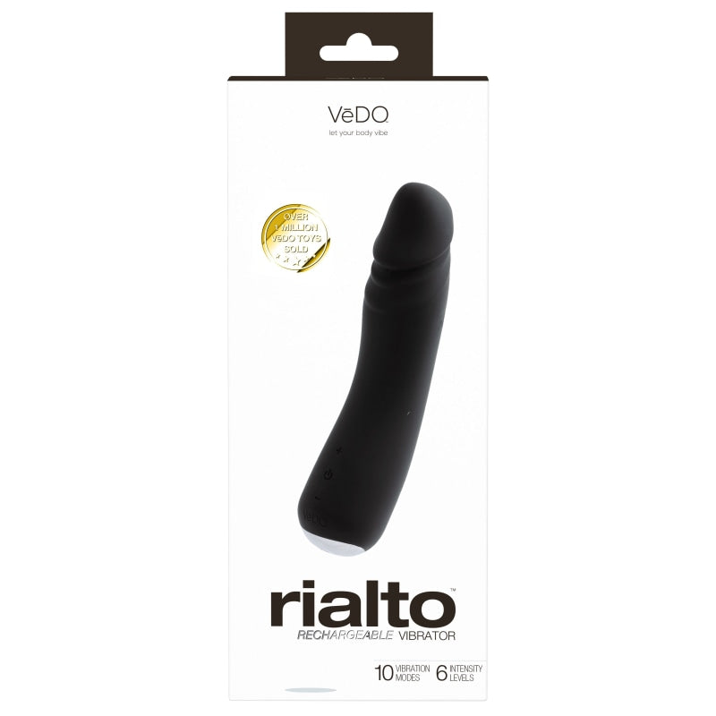 Rialto Rechargeable Vibrator - Black - Vibrators