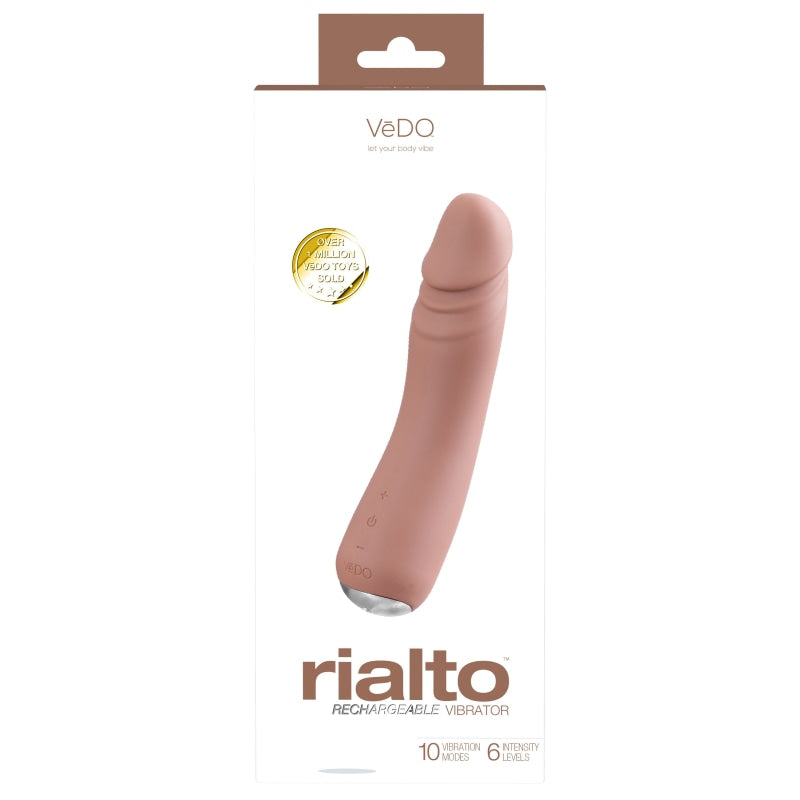 Rialto Rechargeable Vibrator - Mocha - Vibrators