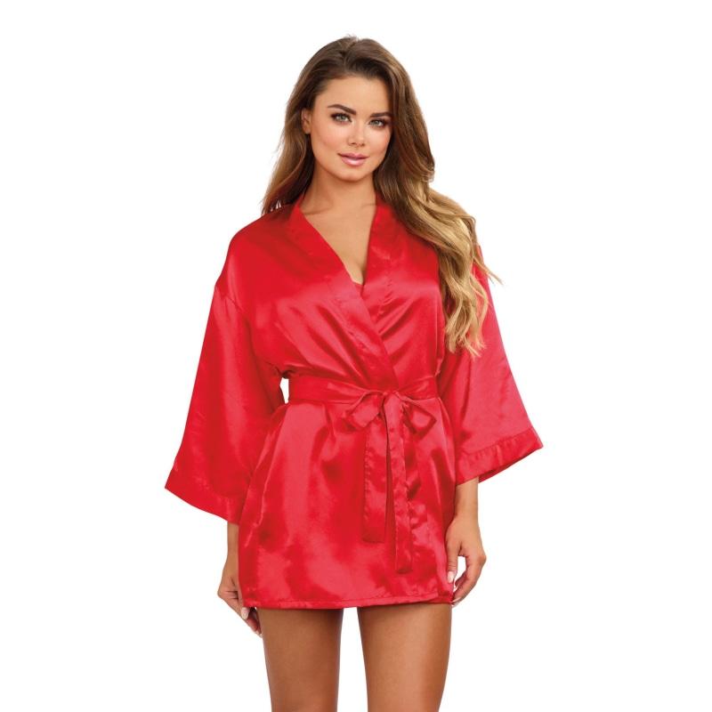 Robe, Chemise, Padded Hanger - Medium - Red DG-3717REDM