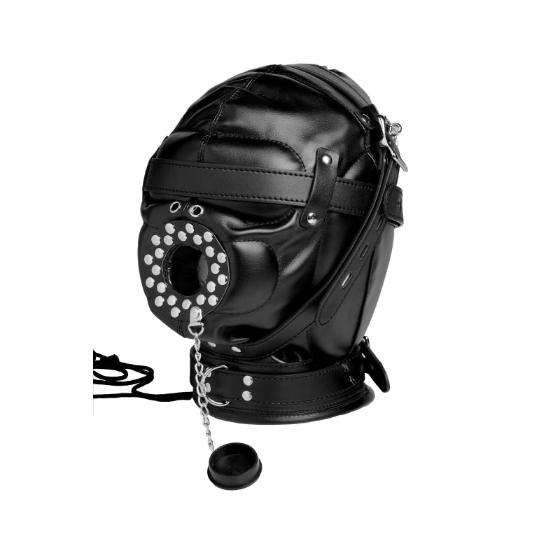 Sensory Deprivation Hood with Open Mouth Gag STR-AE992