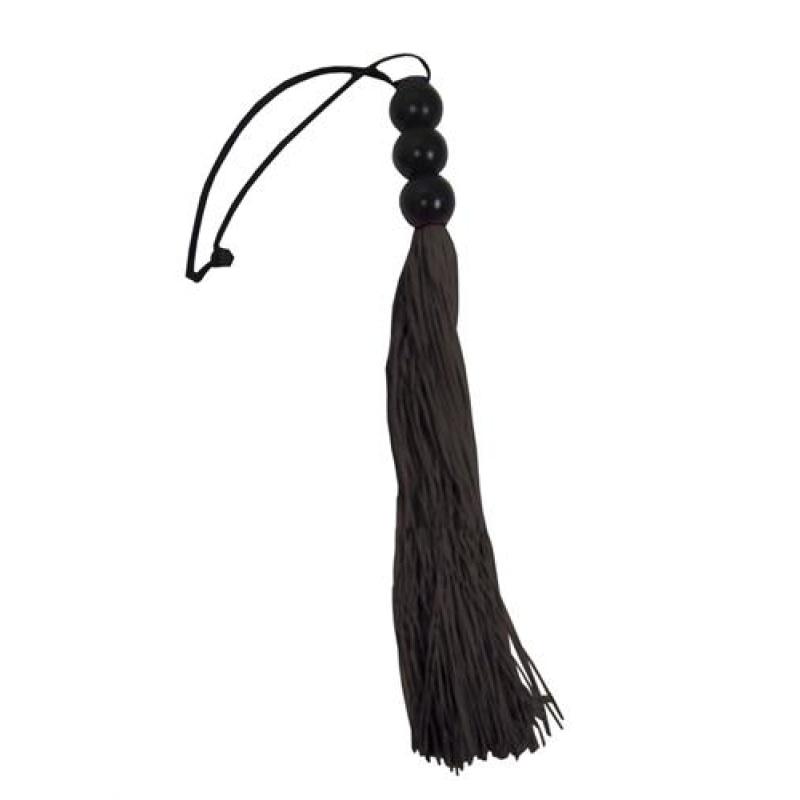Sex and Mischief Rubber Whip Small 10 Inch - Black SS800-01