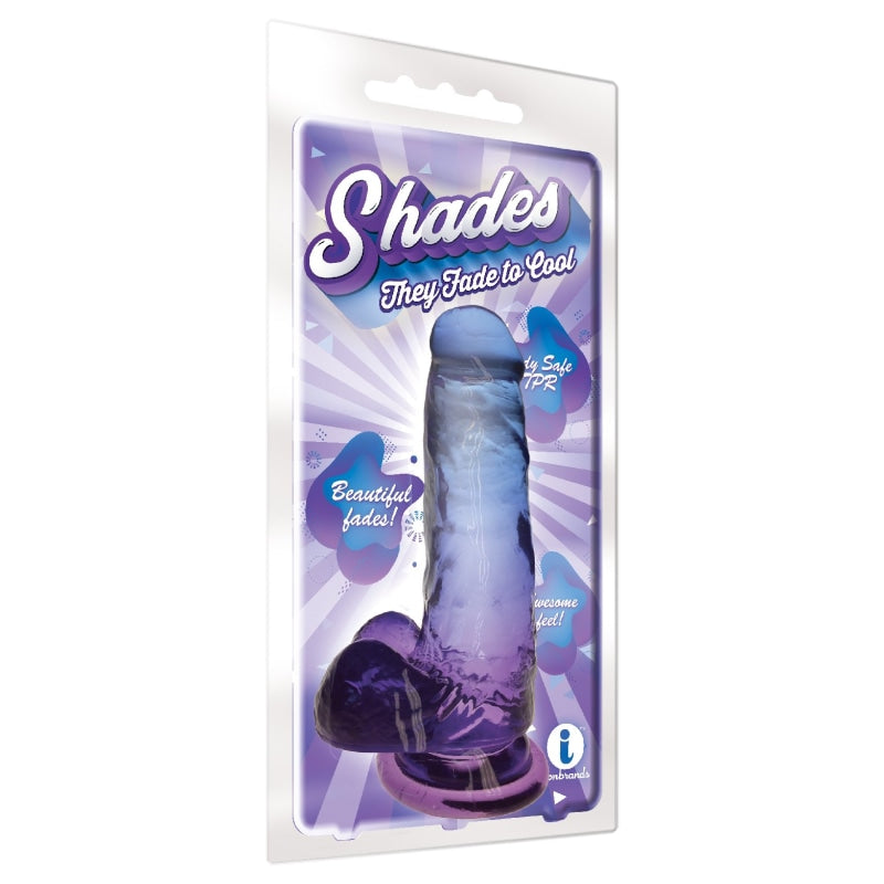 Shades - 7 Inch Gradient Dong - Blue and Violet - Dildos & Dongs