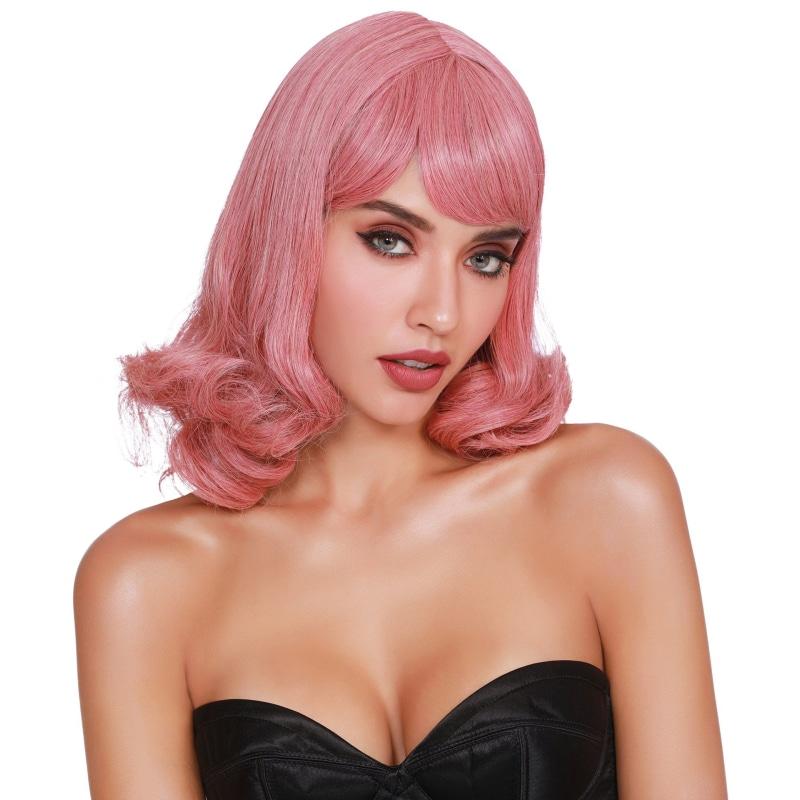 Shoulder Length Wig With Bangs and Bottom Curl DG-11686MLT