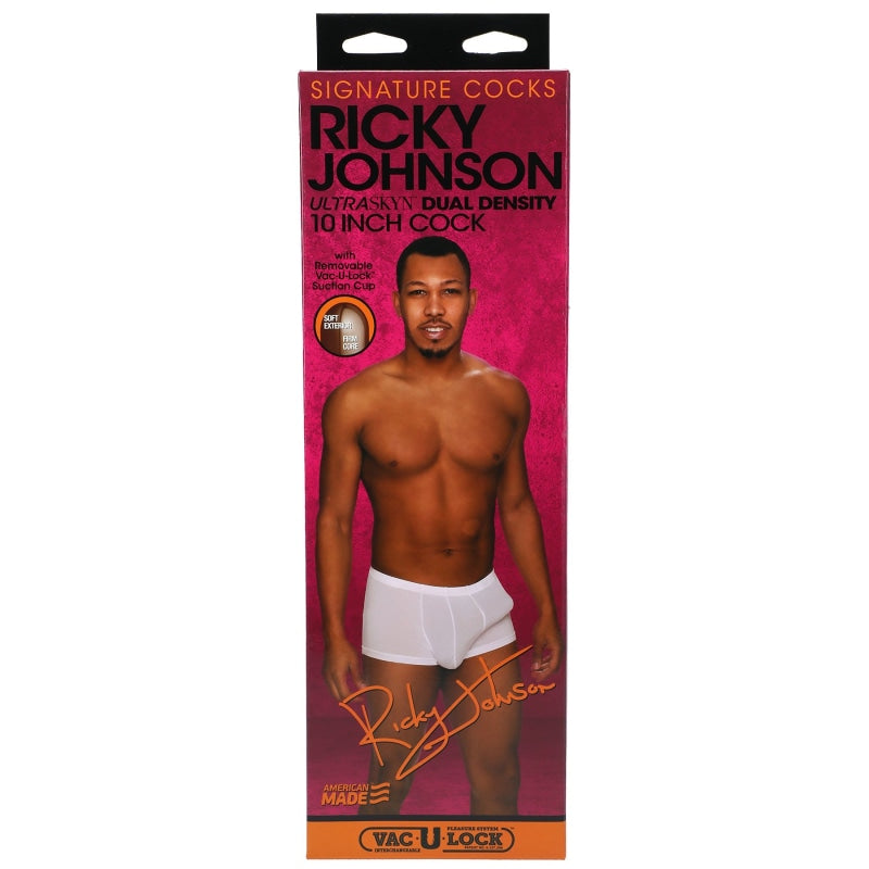 Signature Cocks - Ricky Johnson 8 Inch Ultraskyn Cock With Removable Vac-U-Lock Suction Cup - Dildos & Dongs