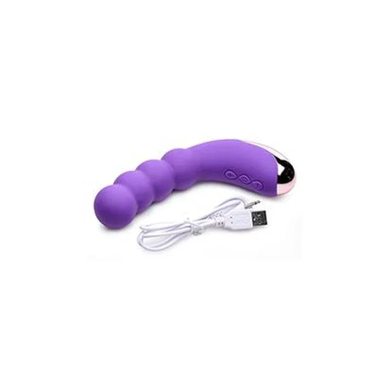 Silicone Beaded Vibrator - Violet Item Number CN-04-0727-40