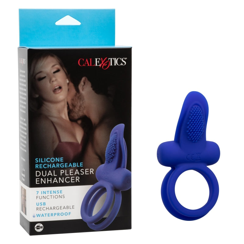 Silicone Rechargeable Dual Pleaser Enhancer - Cockrings