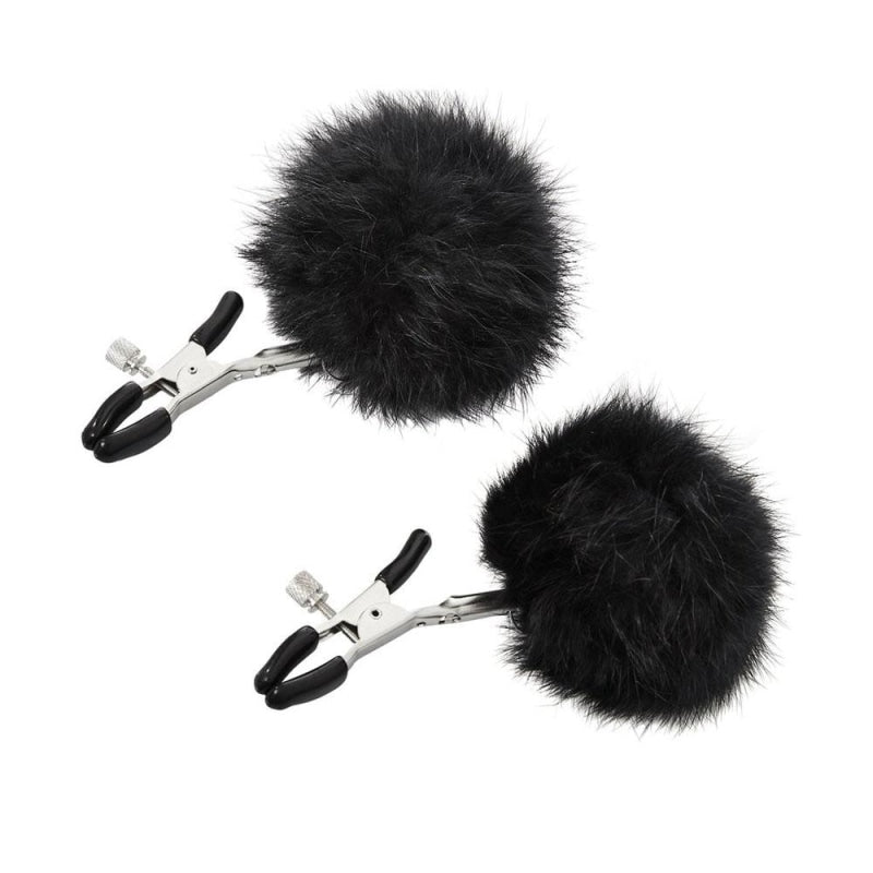 Sincerely Fur Nipple Clips - Black SS520-35