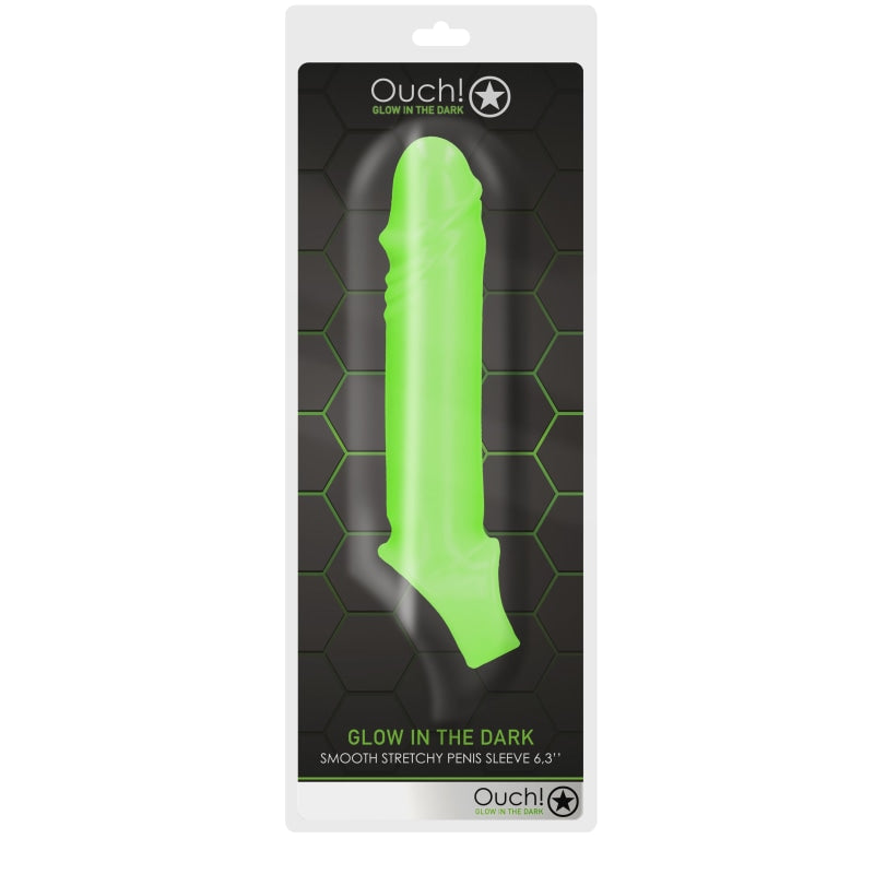 Smooth Stretchy Penis Sleeve - Glow in the Dark - Penis Extension & Sleeves