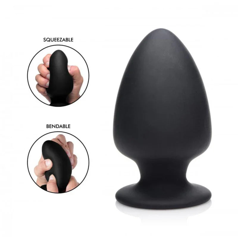 Squeezable Silicone Anal Plug - Medium - MyPleasure