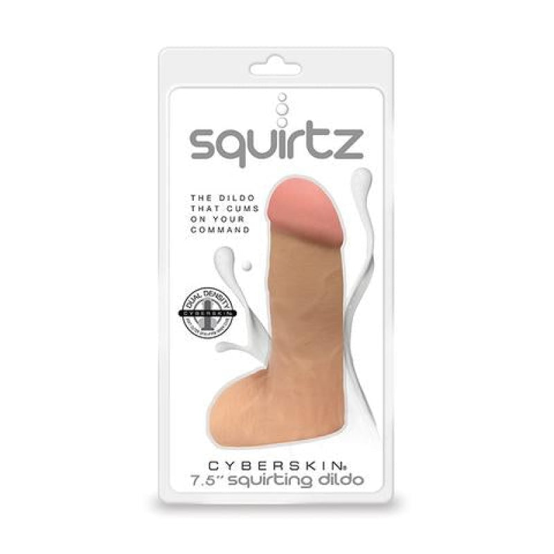 Squirtz Cyberskin 7.5 Inch Squirting Dildo - Dildos & Dongs
