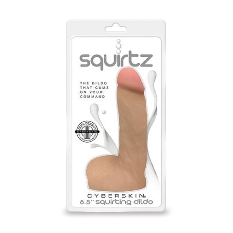 Squirtz Cyberskin 8.5 Inch Squirting Dildo - Dildos & Dongs