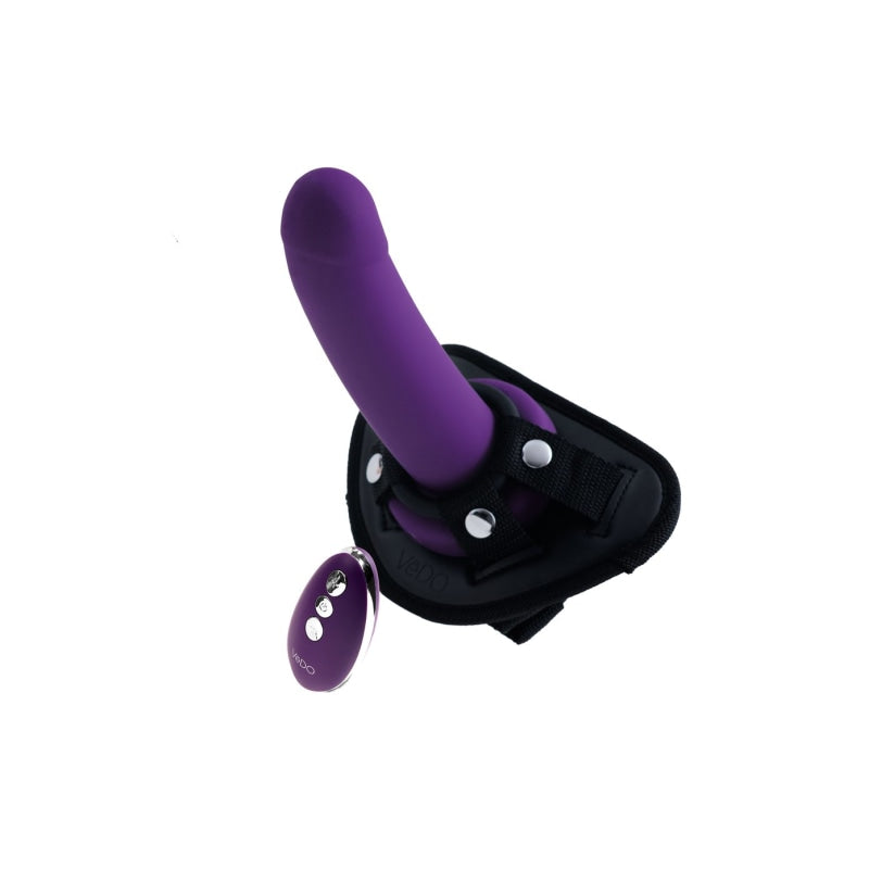 Strapped Rechargeable Strap on - Purple - Vibrators