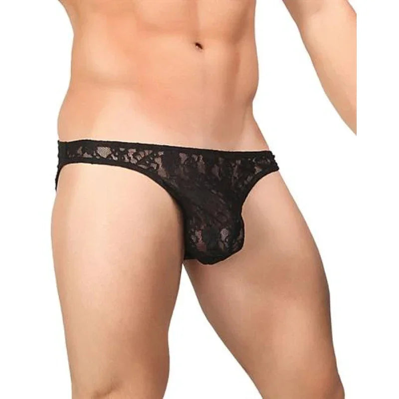 Stretch Lace Wonder Bikini - Medium - Black - MyPleasure