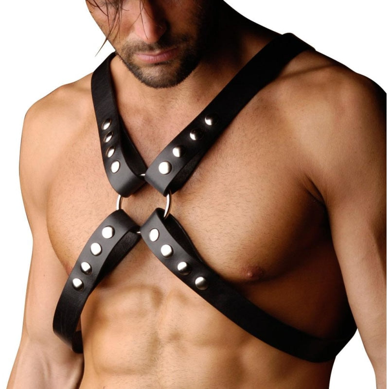 Strict Leather 4 Strap Chest Harness - Small /  Medium STR-ST590-SM