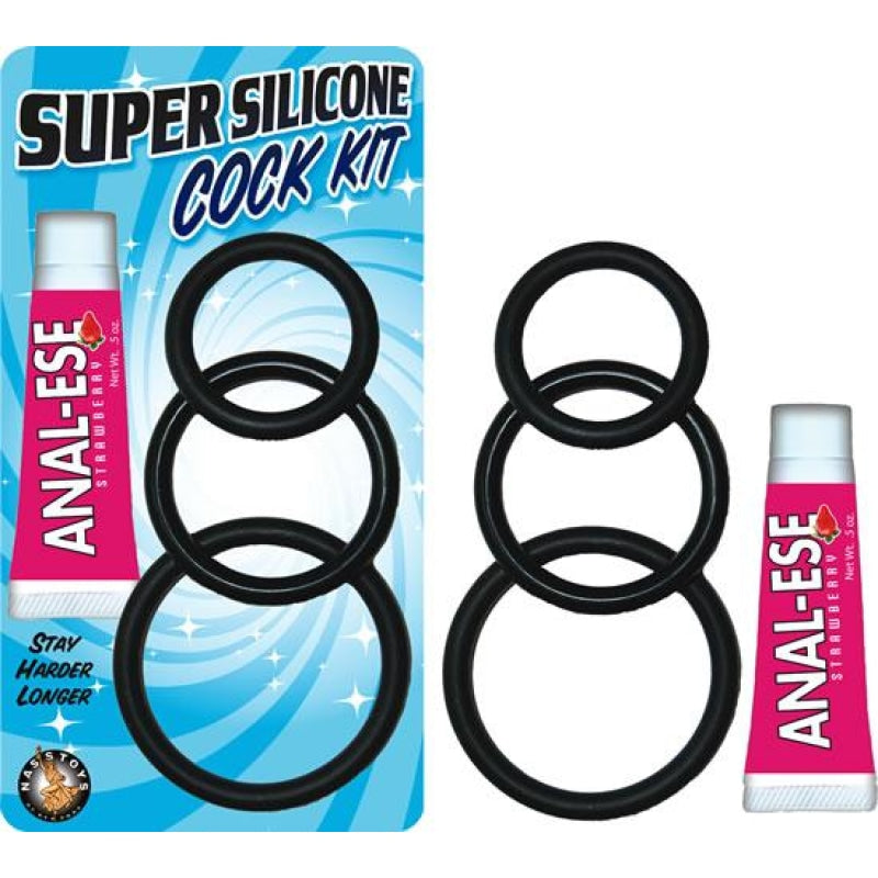Super Silicone Cock Kit - Black NW2674-1
