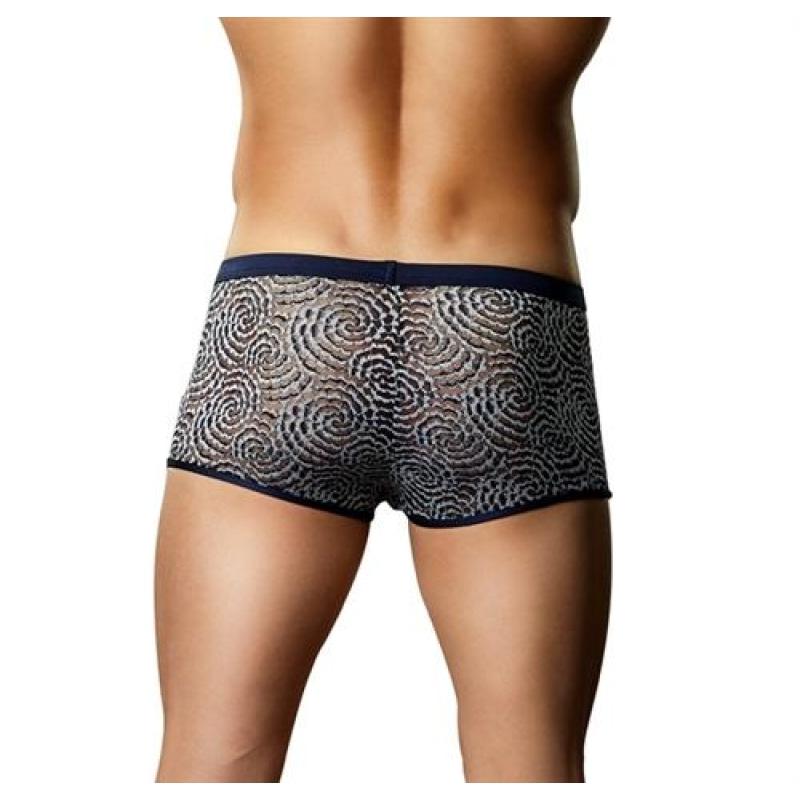 Swirl Lace Cutout Mini Short -  Small MP-141209NVSL