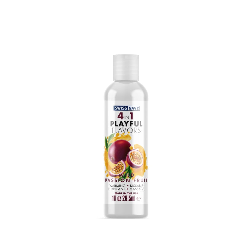 Swiss Navy 4-in-1 Playful Flavors - Wild Passion Fruit - 1 Fl. Oz. - Lubricants Creams & Glides