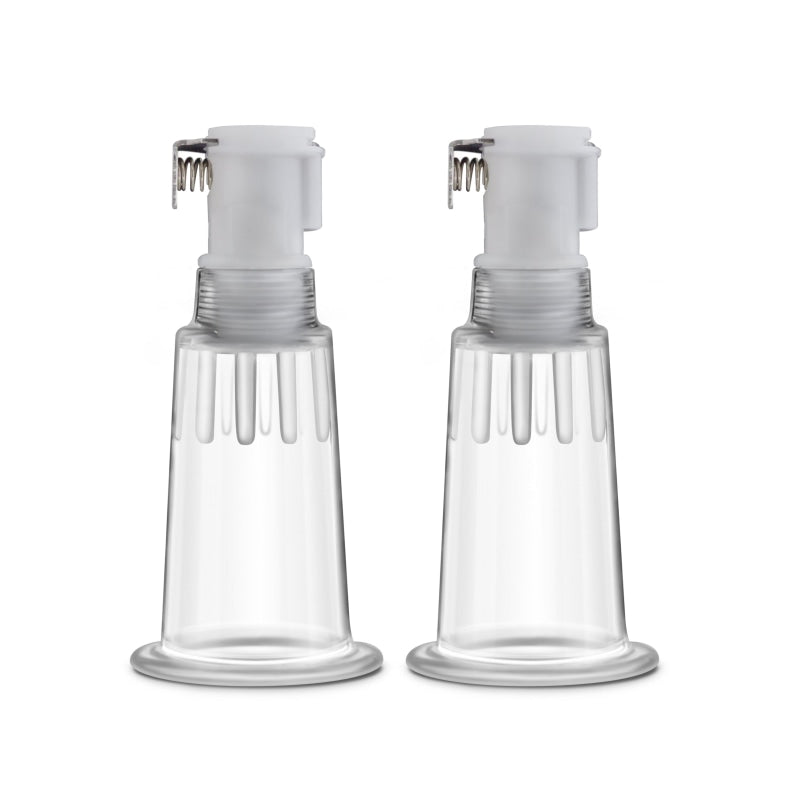 Temptasia  Nipple Pumping Cylinders  Set of 2  (0.75 Inch Diameter) - Clear BL-09701