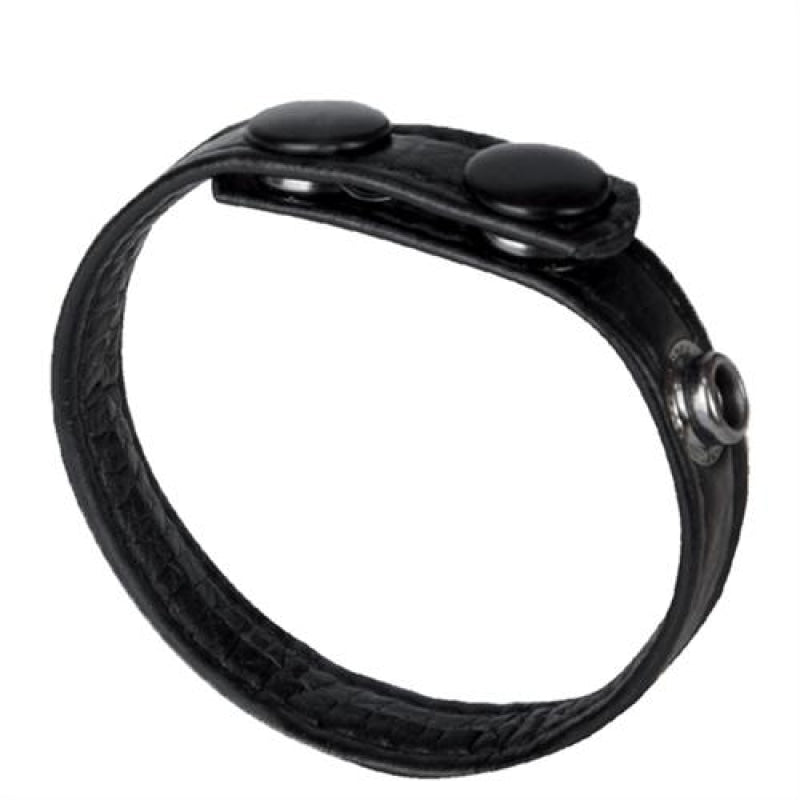 The Macho Collection 3-Snap Cock Ring - Black NW2476