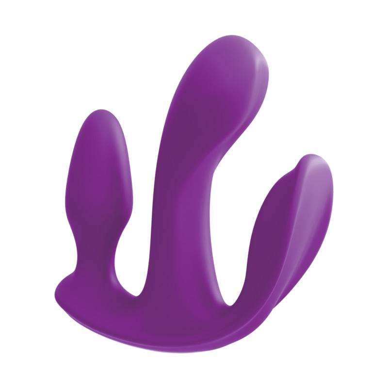 Threesome Total Ecstay Silicone Vibrator - Purple PD7074-00