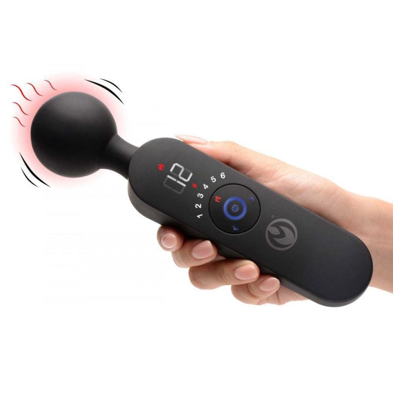 Thunder Wand 72x Silicone Heating Wand Massager - Black