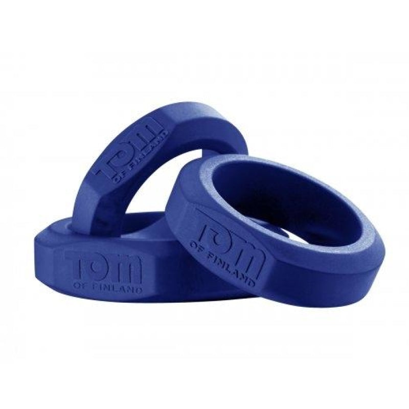 Tom of Finland 3 Pieces Silicone Cock Ring Set TOF-TF3015