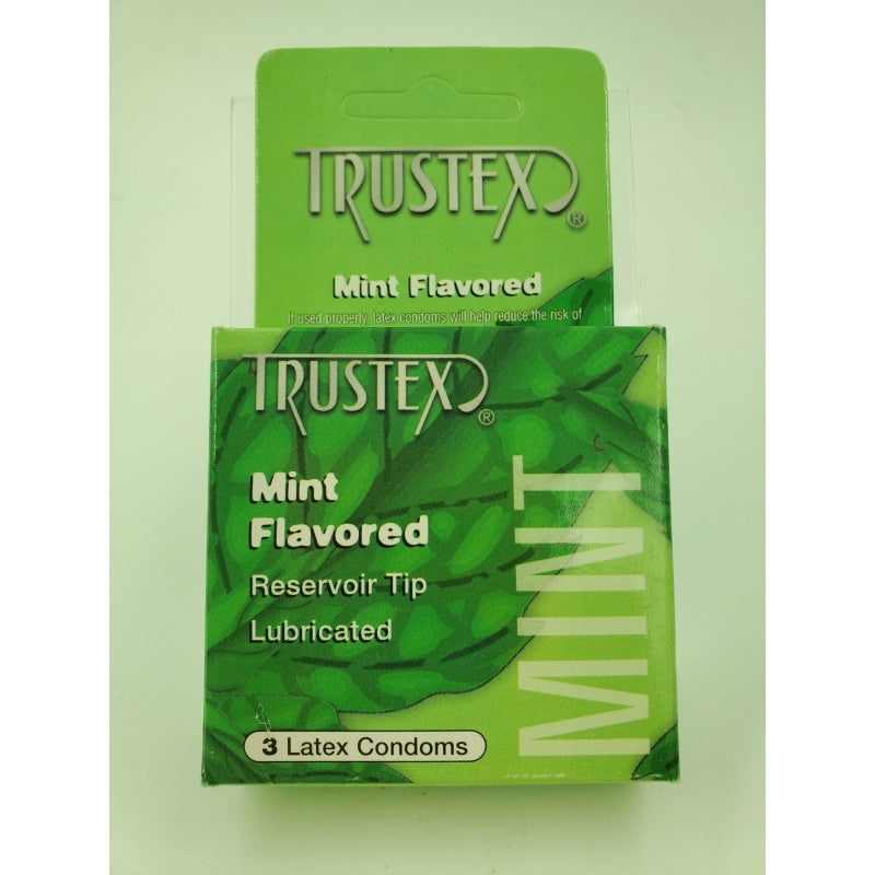 Trustex Lubricated Flavored Latex Condoms - Mint - 3 Pack - Condoms