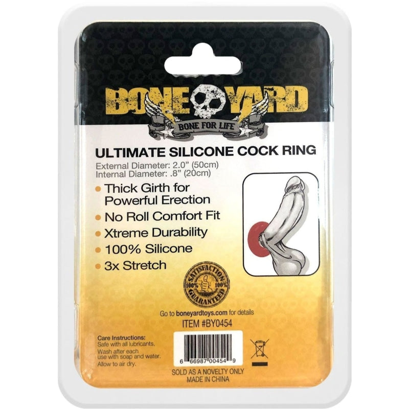 Ultimate Silicone Cock Ring - Red