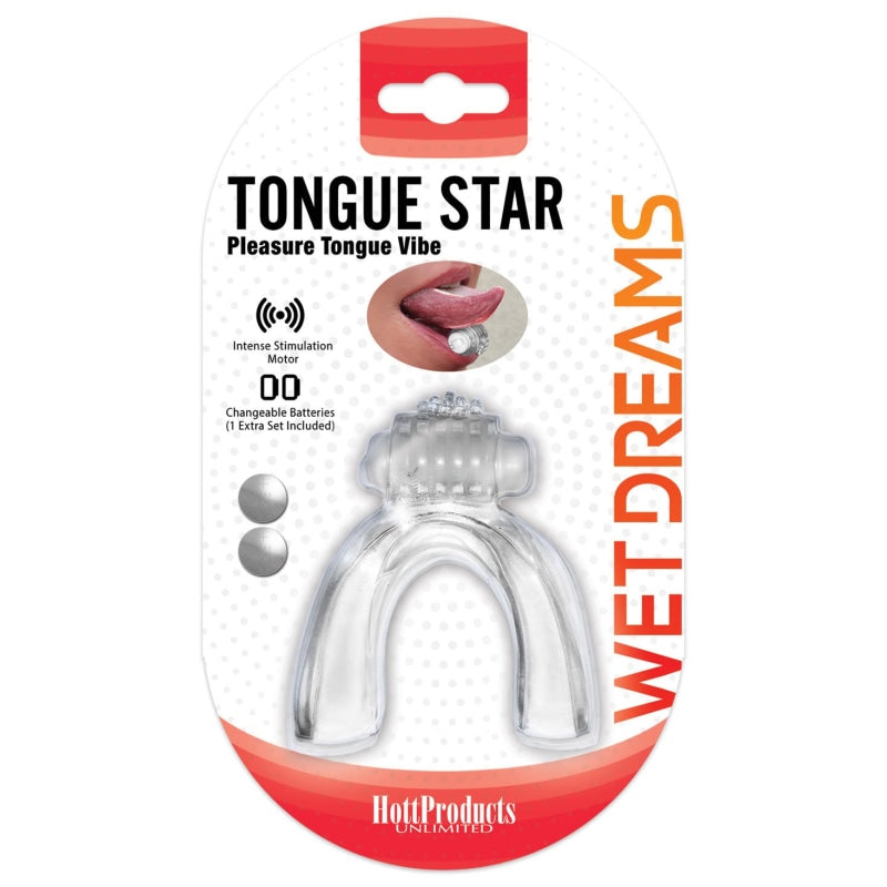 Wet Dreams Tongue Star - Clear - Vibrators